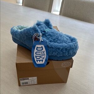 Hey Dude Disney Stitch Blue Fuzzy Slippers